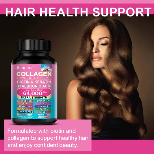 Collagen Peptide Supplement, Anti-Aging, Youthful Glow, Skin Elasticity, Strong Joints, Healthy Hair Growth, Healthy Nails