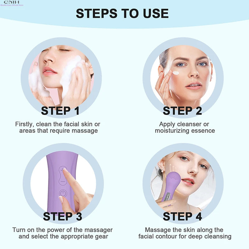 Limpiador facial sónico skincare