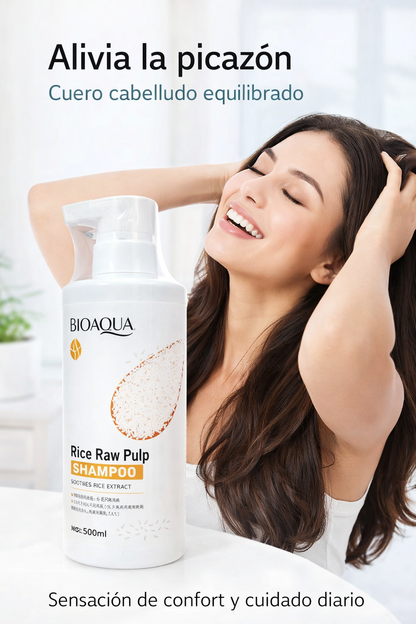 Shampoo Arroz Extracto Natural Bioaqua