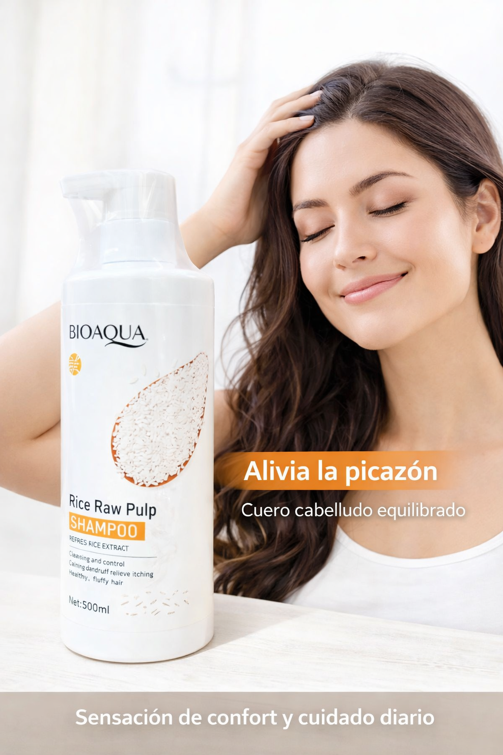 Shampoo Arroz Extracto Natural Bioaqua