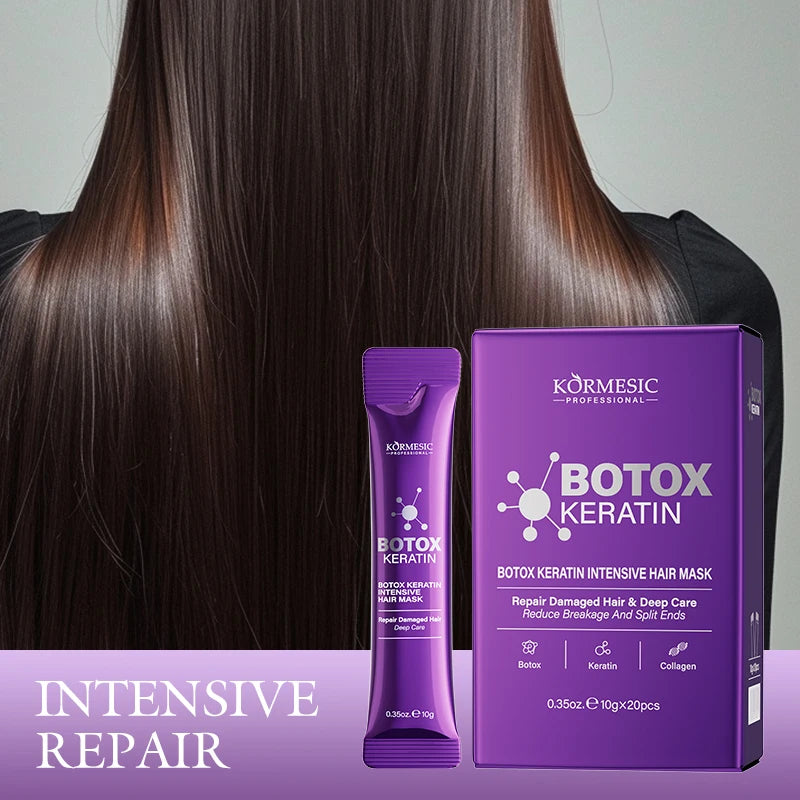 Mascarilla keratina brillo suavidad cabello