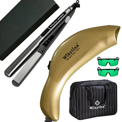 Plancha titanio temperatura ajustable anti-frizz