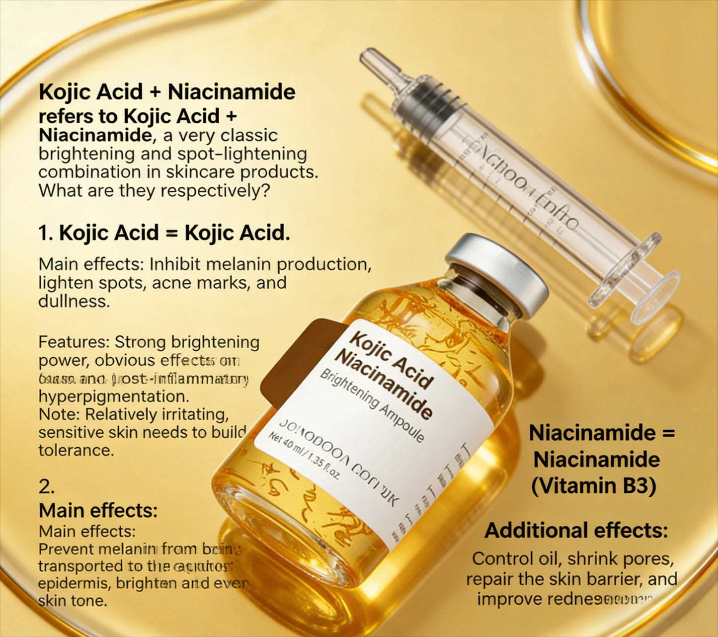 Kojic acid serum manchas oscuras vitamina C