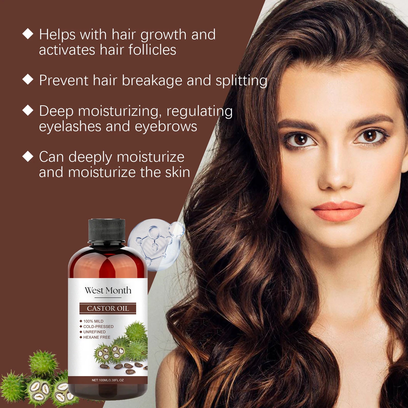 Castor oil resultado cabello pestañas cejas