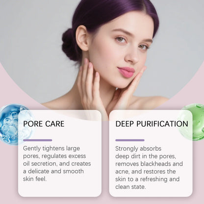 Mud clay mask centella piel grasa brillante