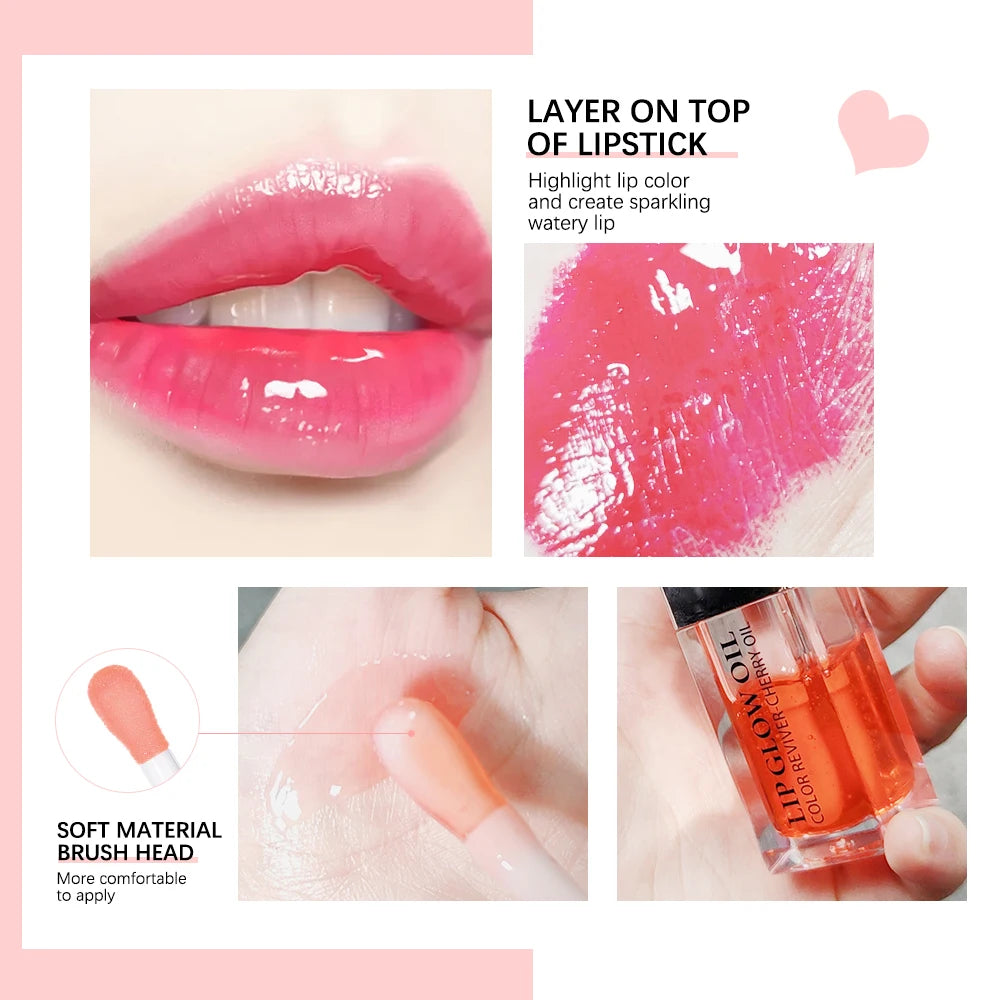 Crystal jelly lip oil plumping glossy