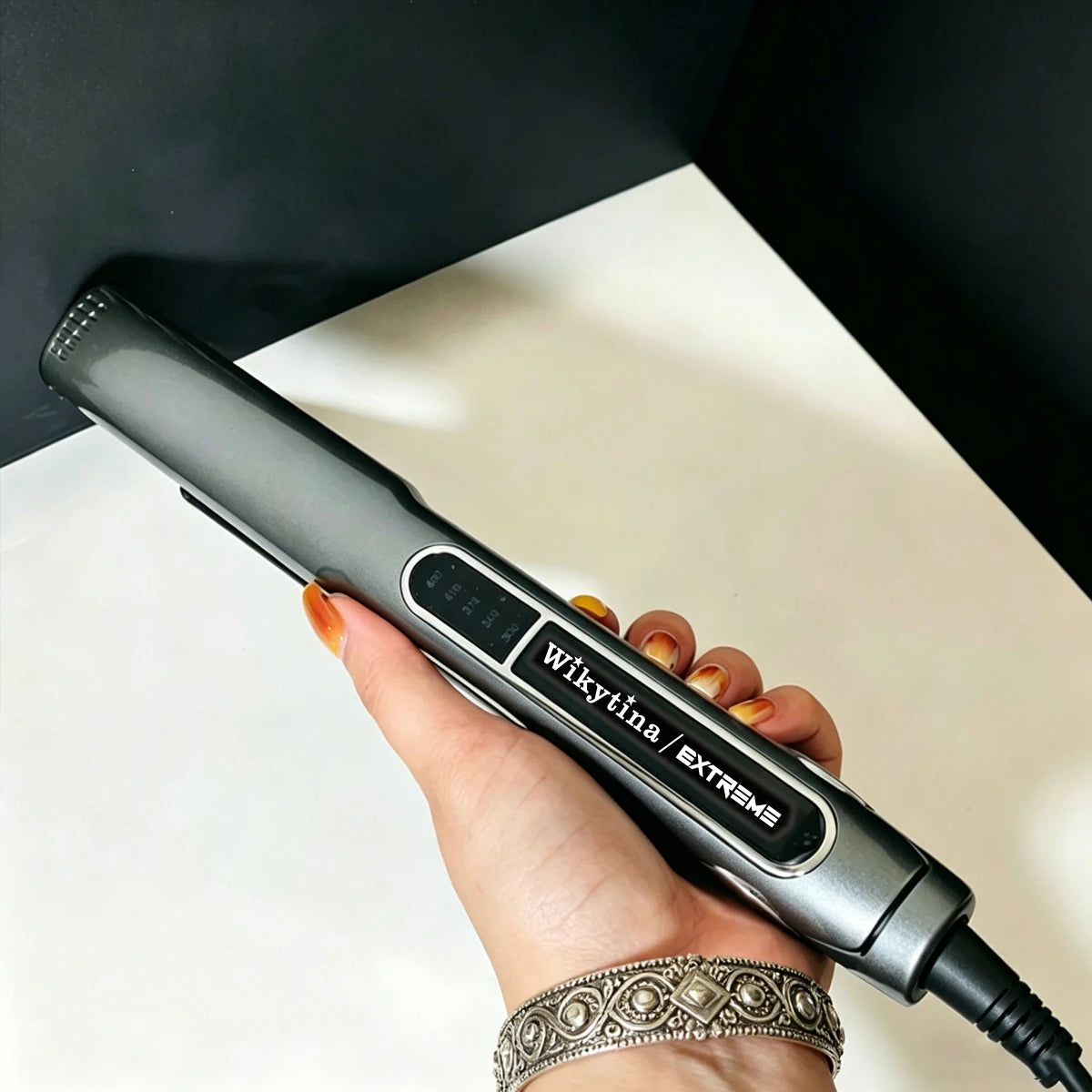 Hair straightener titanium plate smooth