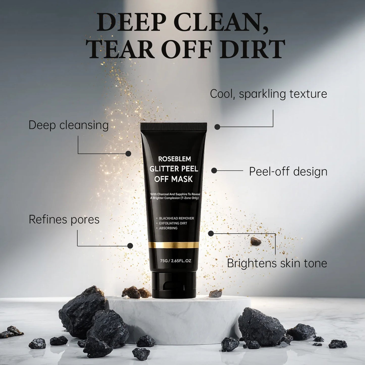Activated charcoal blackhead mask limpieza profunda