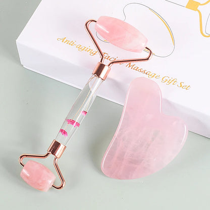 Gua sha rosa cuarzo skincare