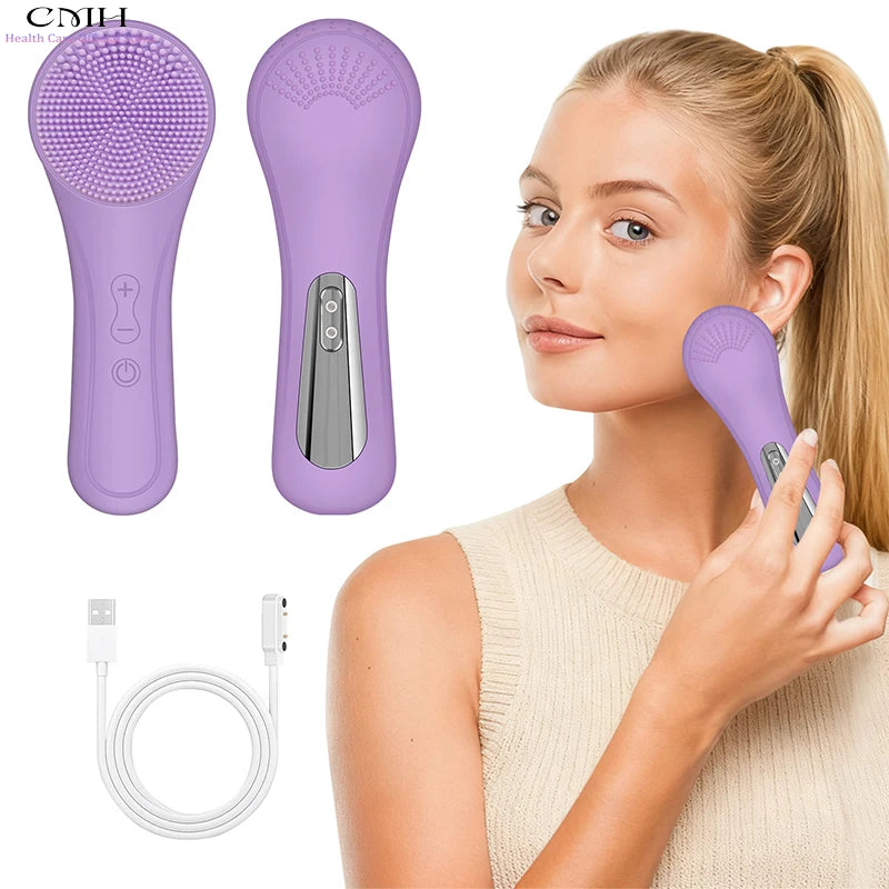 Cepillo facial eléctrico silicona sónico