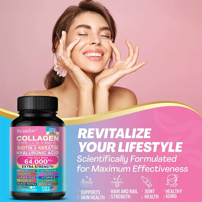 Collagen Peptide Supplement, Anti-Aging, Youthful Glow, Skin Elasticity, Strong Joints, Healthy Hair Growth, Healthy Nails