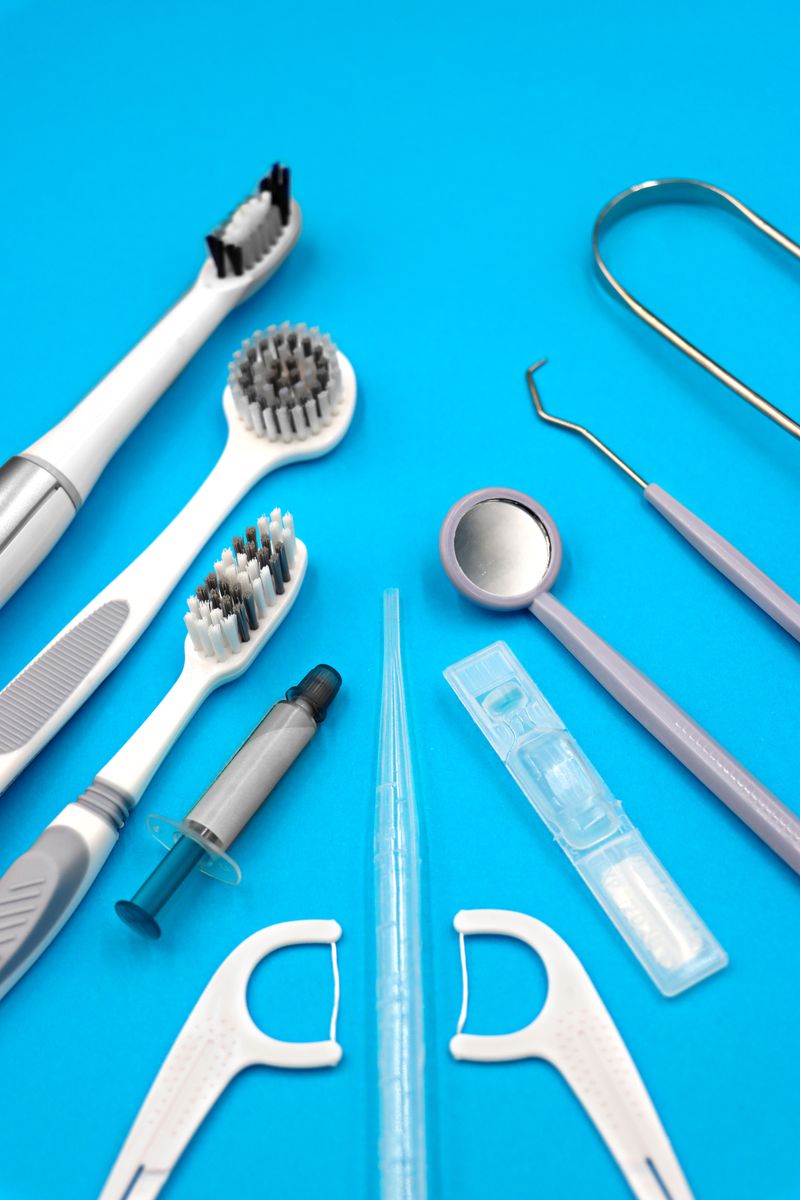 Kit dental blanqueamiento herramientas azul