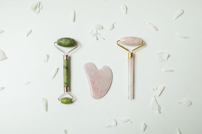 Jade roller gua sha facial massage skincare tool