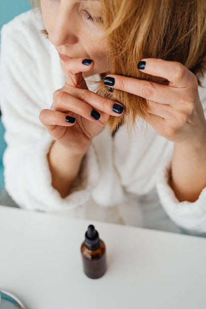 Hair serum treatment bottle biotina keratina