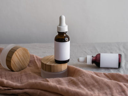 Skincare serum bottle beauty routine