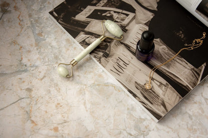 Rose Quartz Gua Sha + Jade Roller Facial Set