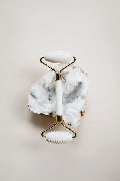 Rose Quartz Gua Sha + Jade Roller Facial Set
